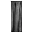 Zasłona czarna zdobiona nicią szenilową z tkaniny szyfonowej 135x270 taśma REINA Eva Minge Eurofirany