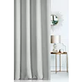 Zasłona szyta na flexach STYLE srebrna o naturalnym charakterze, z widocznym, ozdobnym splotem