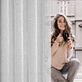 Zasłona biała w groszki z etaminy 140x250 cm przelotka HANIA Eurofirany