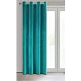 Zasłona welwetowa turkusowy SAMANTA z połyskiem 140x250 cm na przelotkach Eurofirany