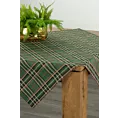 Obrus na stół ciemnozielony 85x85 cm gobelinowy LOOK świąteczny w kratę