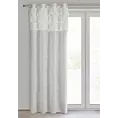 Zasłona biała zdobiona falbanami z moherowej tkaniny 140x250 cm przelotka AGIS Eurofirany