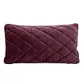 Poduszka 30 x 50 cm bordowa pikowana we wzór karo z ozdobną wypustką na brzegach VELVET 29 Eurofirany