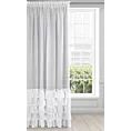 Firana biała z woalu kreszowanego z pięcioma falbanami 400x270 cm taśma CHARLOTTE 4 Eurofirany