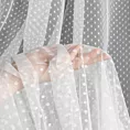 Firana biała z delikatnego tiulu w drobne kropki 135x250 cm przelotka JULITA Eurofirany