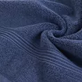 Ręcznik kąpielowy 70x140 cm bawełniany kolor granatowy 0 twist zdobiony paseczkami 550 g/m2 MOLLY Eurofirany