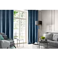 Zasłona granatowa z tkaniny welwetowej 140x250 cm przelotka ROSA Design 91 Eurofirany