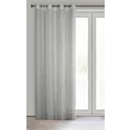 Zasłona popielata z siateczki przetykana srebrną nicią 140x250 cm przelotka KENDAL Eurofirany