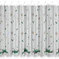 Zazdrostka świąteczna biało, zielona z etaminy z świątecznym motywem 150x90 cm szelki - XMAS 4 Eurofirany