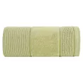 Ręcznik kąpielowy 50x90 cm bawełniany kolor oliwkowy z welurową bordiurą 500 g/m2 EMMA Eurofirany