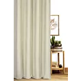 Zasłona szyta na taśmie fala jasnobeżowa z miękkiej w dotyku tkaniny szenilowej