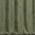 Zasłona szyta na taśmie fala oliwkowa z miękkiej matowej tkaniny szenilowej o naturalnym splocie