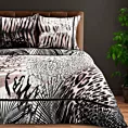 Pościel 220x200 cm z makosatyny bawełnianej kolor jasnobrązowy, czarny z motywem zwierzęcym EVA 21 Eva Minge Eurofirany