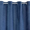 Zasłona granatowa z błyszczącego strukturalnego welwetu 140x250 cm przelotka LUSSI Eurofirany