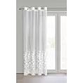 Firana biała z siateczki zdobiona haftem 140x250 cm przelotka - TALINA Eurofirany