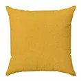 Poszewka szyta LUXOR musztardowa z eleganckiej lśniącej tkaniny o drobnym splocie