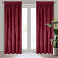 Zasłona bordowa z ekskluzywnego matowego welwetu 140x270 cm taśma RIA Diva Line Eurofirany