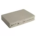 Prześcieradło jersey z gumką 160x200 cm z bawełny kolor beżowy 140 g/m2 Eurofirany