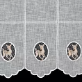 Tkanina firanowa zazdrostka z świątecznym haftem Eurofirany
