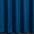 Zasłona szyta na taśmie 5 cm granatowa z miękkiej tkaniny o welurowej strukturze