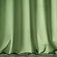 Zasłona szyta na taśmie fala ENYA zielona z miękkiej półmatowej tkaniny welwetowej