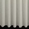 Firana szyta na przelotkach perłowa z lekko połyskującej, luźnotkanej etaminy z efektem kreszowania, wykończona obciążnikiem
