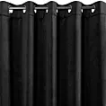 Zasłona czarna z ekskluzywnego matowego welwetu 140x250 cm przelotka RIA Diva Line Eurofirany