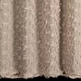Zasłona szyta na taśmie fala beżowa z delikatnej tkaniny z aplikacją i haftem