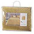 Narzuta welwetowa miodowa 220x240 cm pikowana w jodełkę metodą hot press SOFIA 2 EUROFIRANY PREMIUM