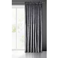 Zasłona grafitowa z miękkiego welwetu 140x250 cm taśma SUZANA Eurofirany
