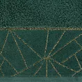 Ręcznik kąpielowy 50x90 cm bawełniany kolor ciemnozielony zdobiony wzorem geometrycznym CLEO Eurofirany