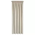 Zasłona jasnobeżowa z szenilowej tkaniny 140x270 cm taśma - VANI Eurofirany