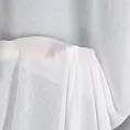 Firana szyta na tunelu biała z lekkiej i delikatnej matowej kreszowanej krepy, wykończona obciążnikiem