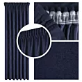 Zasłona granatowa z tkaniny welurowej 420x260 cm taśma - Dora Eurofirany
