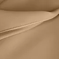 Poszewka szyta beżowa z gładkiej tkaniny zaciemniającej typu dimout wykończona obciążnikiem