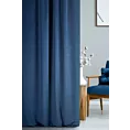 Zasłona szyta na taśmie 5 cm ENYA granatowa z miękkiej półmatowej tkaniny welwetowej