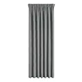 Zasłona szara z tkaniny welurowej 420x260 cm taśma - Dora Eurofirany