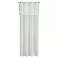 Zasłona biała zdobiona falbanami z moherowej tkaniny 140x250 cm przelotka AGIS Eurofirany