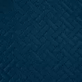 Narzuta welwetowa granatowa 170x210 cm pikowana metodą hot press wzór geometryczny LUIZ Eurofirany