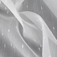 Tkanina firanowa z efektem deszczyku wykończona szwem obciążającym Eurofirany