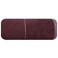 Ręcznik kąpielowy 50x90 cm bawełniany kolor bordowy z bordiurą z weluru 500 g/m2 LUCY Eurofirany