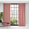 Zasłona ciemnoróżowa z gładkiego welwetu 140x300 cm taśma PIERRE Eurofirany