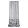 Firana stalowa z etaminy z falbanami 140x250 cm taśma - DOLLY Eurofirany