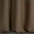 Zasłona szyta na taśmie 8 cm brązowa o naturalnym charakterze, z widocznym, ozdobnym splotem