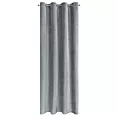 Zasłona stalowa z błyszczącego strukturalnego welwetu 140x250 cm przelotka LUSSI Eurofirany