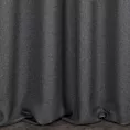 Zasłona szyta na taśmie fala grafitowa z tkaniny o naturalnym splocie w stylu eko