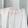Firana biało, srebrna o strukturze drobnego deszczyku przetykana srebrną nicią 300x250 cm taśma KELLY Eurofirany