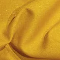 Zasłona szyta na taśmie fala musztardowa z tkaniny z dodatkiem połyskującej nici, z widocznym ozdobnym splotem