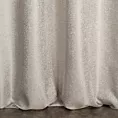 Zasłona szyta na taśmie fala beżowa z miękkiej tkaniny z widocznym ozdobnym splotem