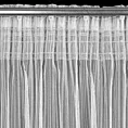 Firana biała z tkaniny w prążki przeplatane błyszczącą nicią 140x270 cm taśma NOELIA Eurofirany